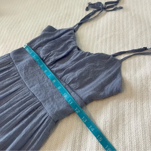 Lily Rose Small Coquette Cottagecore Tiered Fairy Dainty Light Blue Midi Dress - Picture 5 of 16